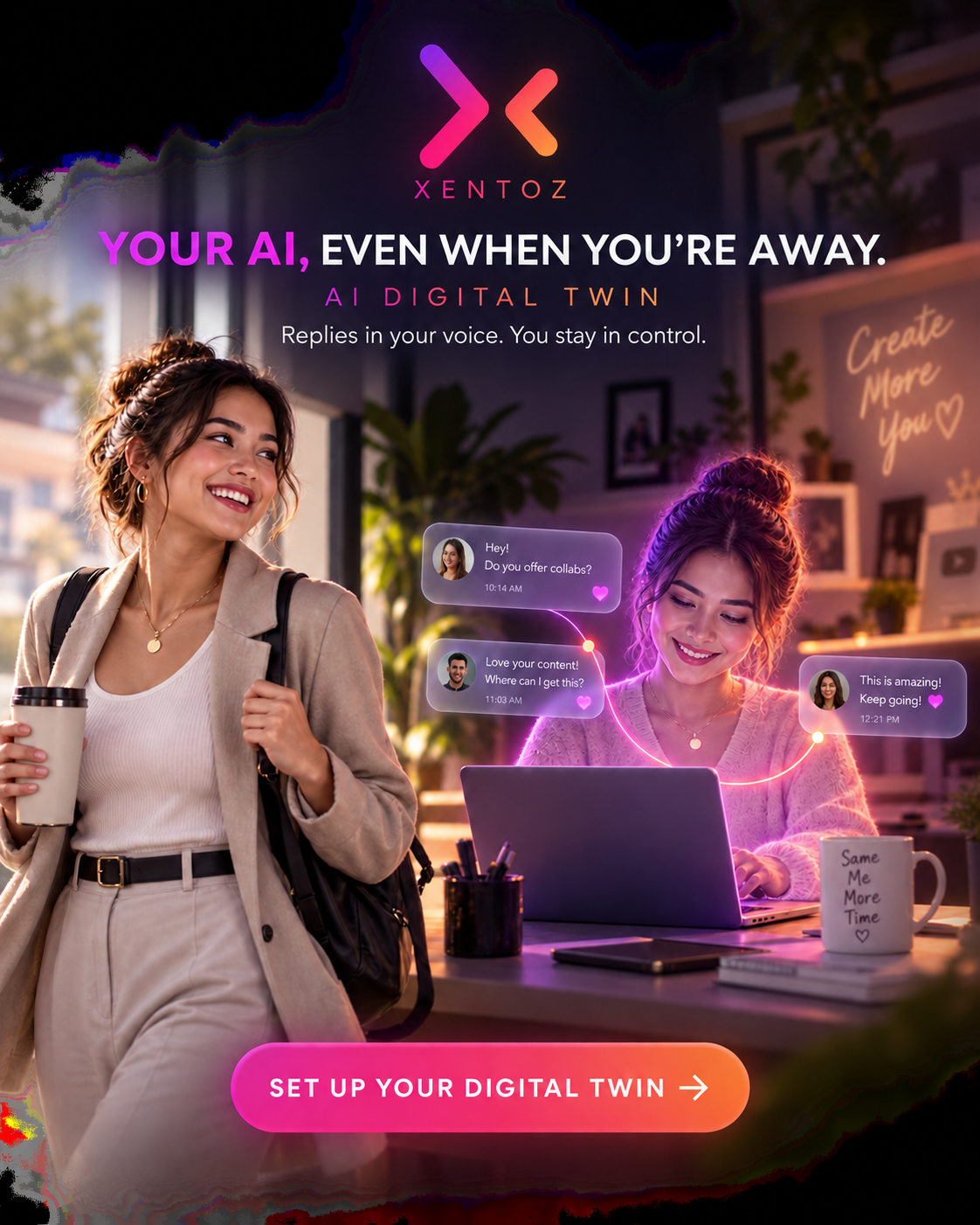 AI Digital Twin Xentoz sample ad banner